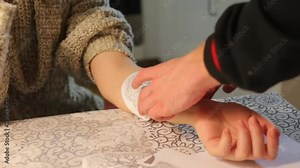 Defiant behavior. To attract attention. An alternative to people. The psyche. Image overlay before tattoo.