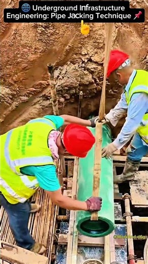 🌐 Underground Infrastructure Engineering: Pipe Jacking Technique