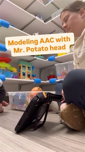 The Speech Lady, PLLC on Instagram: "🥔💬 AAC + Mr. Potato Head = Body Part Magic! Mr. Potato Head is one of our go-to tools for modeling body part vocabulary on AAC. As we build him, we get natural chances to model words like eyes, ears, nose, mouth, hands, and feet—all while keeping it fun and play-based! Kids stay engaged, language feels meaningful, and AAC learning happens naturally through hands-on play. 💙🧡✨"