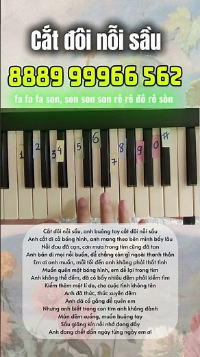 Tutorial Cắt đôi nỗi sầu #pianoeasy #pianotutorial