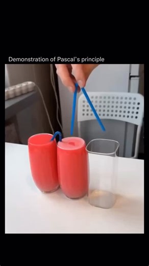 Did You Know on Instagram: "Pascal’s Principle, also known as the Principle of Transmission of Fluid Pressure, states that when a change in pressure is applied to an enclosed fluid, the pressure is transmitted equally and undiminished in all directions throughout the fluid. This principle is fundamental in understanding how hydraulic systems work, such as hydraulic lifts and brakes. Video: Unknown DM credit/removal"