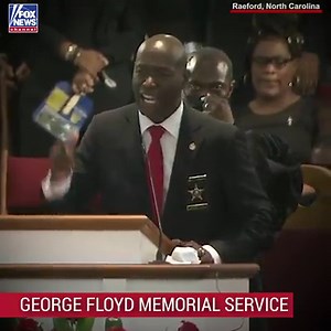 "Don't let the life of George Floyd be in vain." Hoke County Sheriff Hubert Peterkin delivers remarks at the George Floyd memorial service in Raeford, North Carolina. | Fox News
