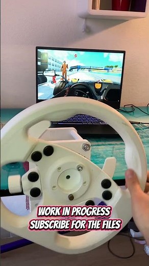 Fully 3D Printed Steering Wheel Test #arduino #3dprinting #simracing