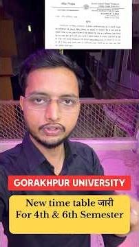 DDU Semester Exam 2026 New Time Table Out | 4th & 6th Semester | Ba, B.Com,B.sc