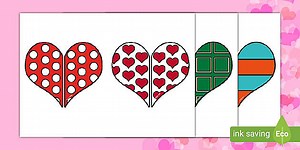 Valentine's Day Heart Pattern Matching Activity