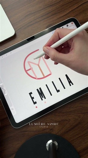 Create a Stunning "EMILIA" Logo Design #NameLogo #TattooIdeas #Procreate