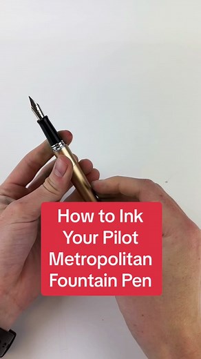 🖋️✨ Ink It Up! Learn How to Fill Your Pilot Metropolitan Fountain Pen 📝💧 In just a few easy steps, you'll have your Pilot Metropolitan fountain pen inked and ready to write! Watch us ink ours and then go give it a shot with your new fountain pen. #FountainPen #PilotMetropolitan #PenTok #WritingTips #getinked