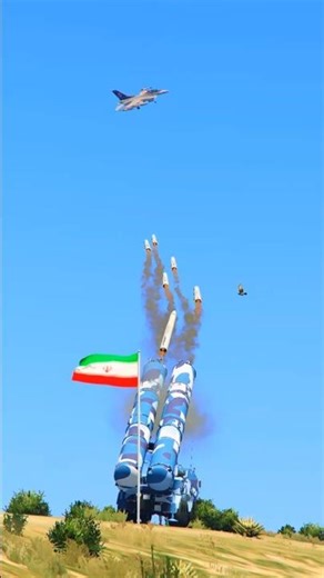Gaming Warr ! Irani S-500 Secret Missile Launcher's Attack On Israeli Fighter Jet In GTA-V #short