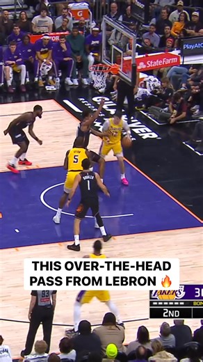 LeBron James with the over-the-head pass leads to Marcus Smart’s 3! 😮‍💨 LAL-PHX • NBA League Pass Tap to Watch ➡️ https://www.nba.com/how-to-watch-game-redirect/0022500418?partnerRef=NBA&platform=Facebook&surface=Post | NBA