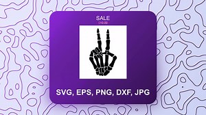 Skeleton Peace Sign, Skeleton Peace Hand, Skeleton Hand Instant Download SVG, PNG, EPS, Dxf, Jpg Digital Download - Etsy
