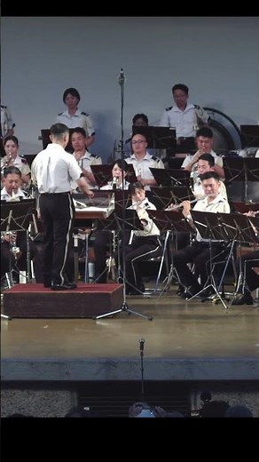「マーチ潮煙」澄んだ青と、揺れる煙 2 指揮：佐藤文俊 ２等陸佐 陸上自衛隊中部方面音楽隊 第３音楽隊合同 たそがれコンサート 大阪城音楽堂 #shorts