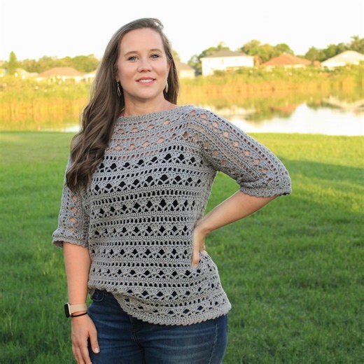 Lacy Crochet Sweater Pattern: Women's Serenity Sweater (PDF Download XS-5X) - Etsy