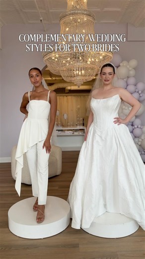 Complementary Styles For Two Brides