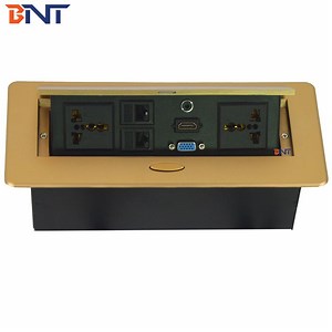 [Hot Item] Customization Gray Color Conference Tabletop Recessed Pop up Power Sockets with Power Outlets