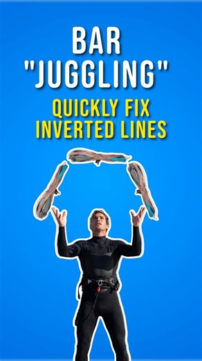 Fix inverted kite lines: Bar juggling in higher winds #elitewatersports #kiteboarding #tutorial