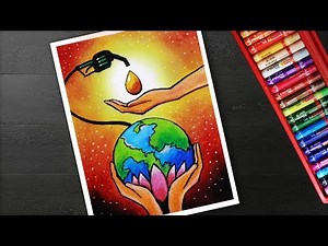 How to draw Save Fuel for better environment drawing and painting