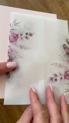 Vellum Wrap and Pearlescent Wax Seal Kit for DIY Wedding Invitations, Blush Envelope, White Roses & Pink Peonies Design Kit, PD15 - Etsy UK