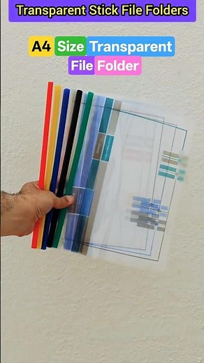 A4 Size Transparent Stick File Folder Review ✨ A4 Size Paper Holder File