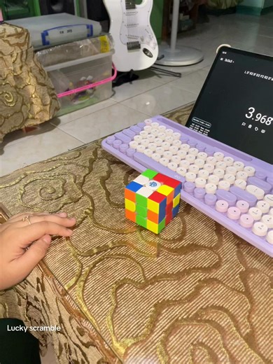 Lucky Rubik's Cube Scramble Challenge