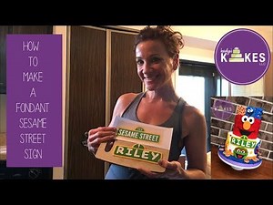 How to Make a Fondant Sesame Street Sign | Karolyn's Kakes