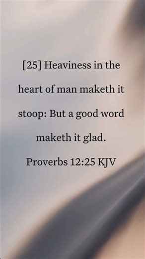 BIBLE AUDIO PROVERBS 12:25 || God's Word - Bible Stories #Shorts