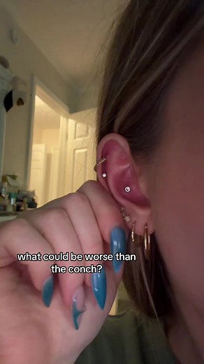 rook pierced yesterday.. #earpiercings #conchpiercing #rookpiercing #helixpiercing #fyp