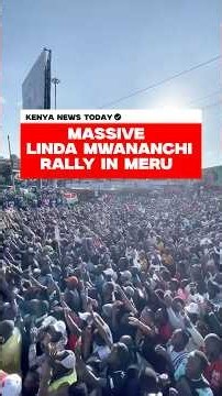 Massive Linda Mwananchi rally in Meru as crowds turn up in large numbers #kenyanewstoday #kenya