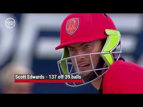 World Record Century - 137* off 39 balls (18x6,5x4) - Fastest T10 Hundred - Scott Edwards - ECL19
