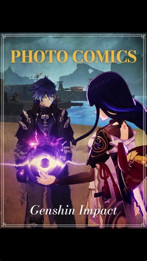 lagi belajar photo orang, malah bikin komik 😅 #virtualphotography #genshinimpact #genshincharacter #photocomics #fypage