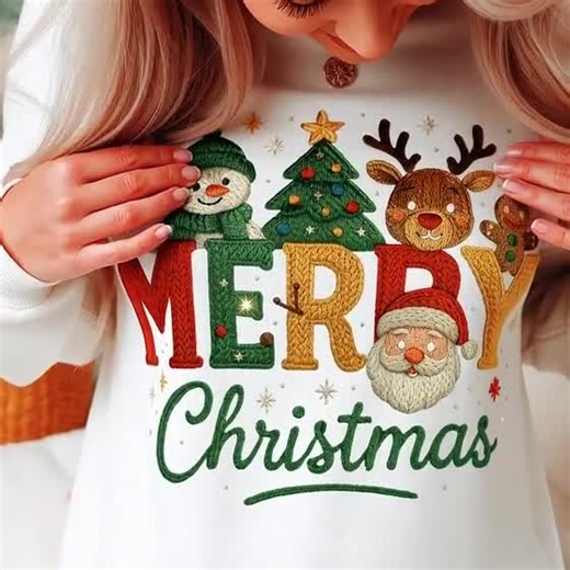 Chunky Knit Christmas PNG, Faux Yarn Santa, Reindeer Clipart (digital Download) - Etsy