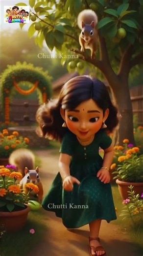 Anile Anile Odi Vaa 🐿️ | Cute Tamil Kids Song | Fun Animal Rhyme #Shorts #chuttikanna #rhymes #kids