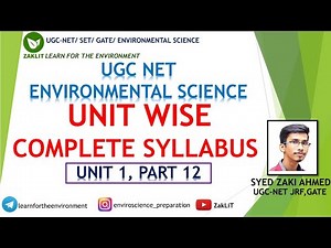 🔴UGC NET-Environmental Science|Syllabus Wise Learning Unit1(Part 12)