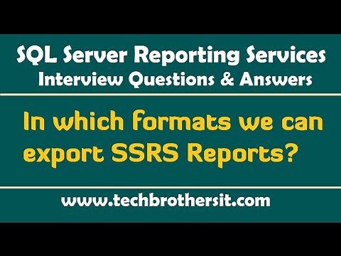 In which formats can we export SSRS Reports - SSRS Interview Questions & Answers