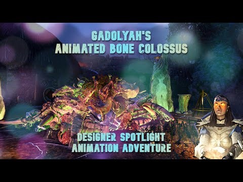 ESO Housing: Gadolyah's #grand "Animated Bone Colossus" (Exorcised Coven Cottage)