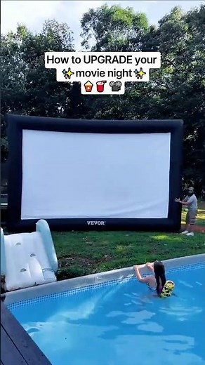 Backyard Blockbuster Nights 🍿 | VEVOR Inflatable Movie Screen Setup!