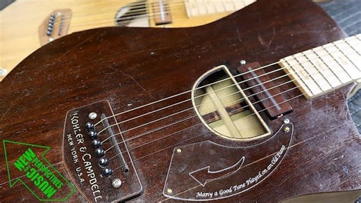 Custom Thinline Acoustic-Electric Guitar Built from an Old Piano part 1