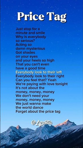 PRICE TAG | Jessie J (ft. B.O.B) #lyrics #shortlyric #song #pricetag #jessiej #b.o.b