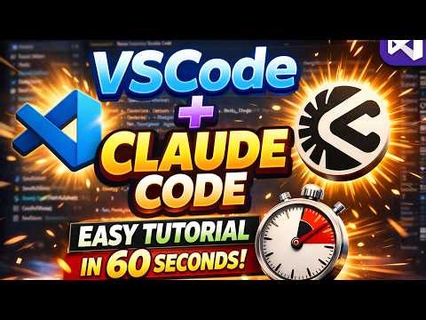Visual Studio Code VSCode + Claude Code Setup (Easy Tutorial in 60 seconds)