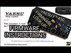 YAESU FT-450D - FIRMWARE INSTRUCTIONS PDF & CABLE LINK