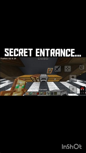 How to build secret entrance in Minecraft bedrock Edison #viral #trend