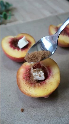 Baked Peaches and Ice Cream Recipe | The Sweetest Journey