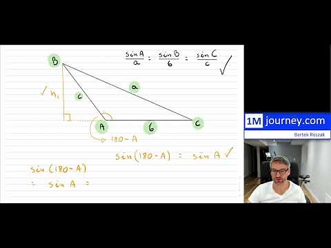 Grade 10 Math - Sine Law Proof for Obtuse Triangle