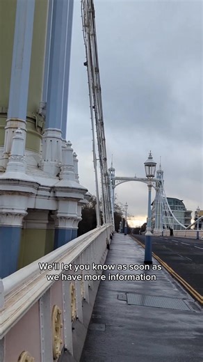 Albert Bridge remains closed to vehicles but open to pedestrians. This is a precautionary measure following routine inspections carried out by our highways engineers and contractors. Find out more via https://www.rbkc.gov.uk/newsroom/albert-bridge-closed-for-precautionary-investigations | Royal Borough of Kensington and Chelsea