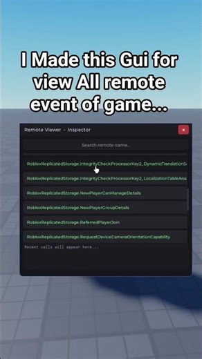 I Made this Gui For view All remote event... #roblox #exploits #scripting #backdoor