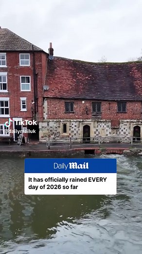 2026 has been a washout so far! It’s rained every day of 2026 without stopping in the UK. More rain is on the way with more than 90 flood warnings in place. Heavy rain is forecast across the southwest, with persistent rain in Scotland and low cloud across the majority of the UK according to the Met Office. #weather #metoffice #rain