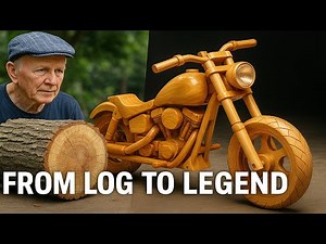 At 70, A Master Carpenter Spent a Lifetime to Craft This: A Fully Functional Wooden Motorcycle.