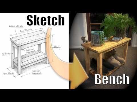 Hall Entry Table / Shoe Rack | Easy Weekend Woodworking Project