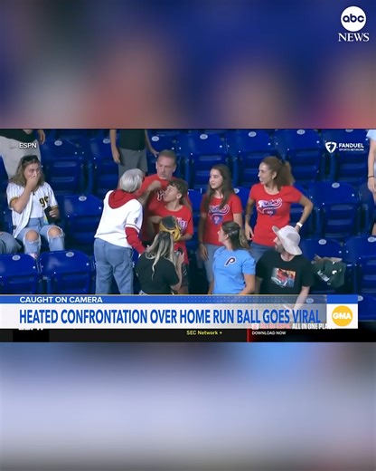 The father and son caught in the middle of a home run baseball confrontation in the stands are speaking out to “Good Morning America” about the viral moment. ABC News' Janai Norman has the story. | ABC News