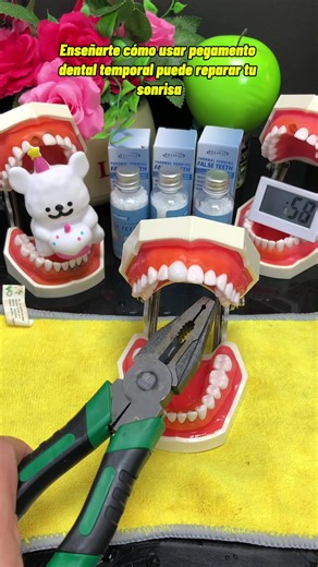 Enseñarte cómo usar pegamento dental temporal puede reparar tu sonrisa#Teeth #tooth #orthodontics #Dientes #dentures