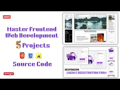 Build 5 Real World Projects | Full Frontend Projects HTML, CSS JAVASCRIPT Tutorial